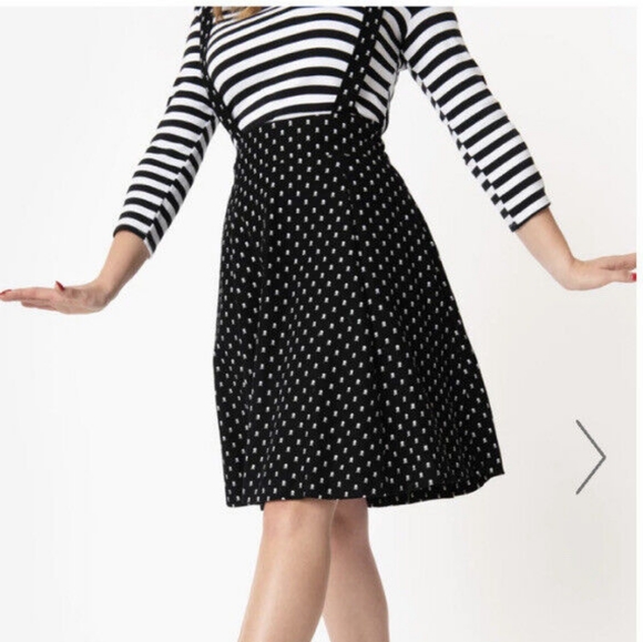 Unique Vintage Dresses & Skirts - Skull and Crossbones Suspender Skirt